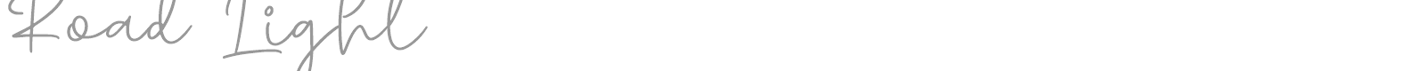 Road Light font preview